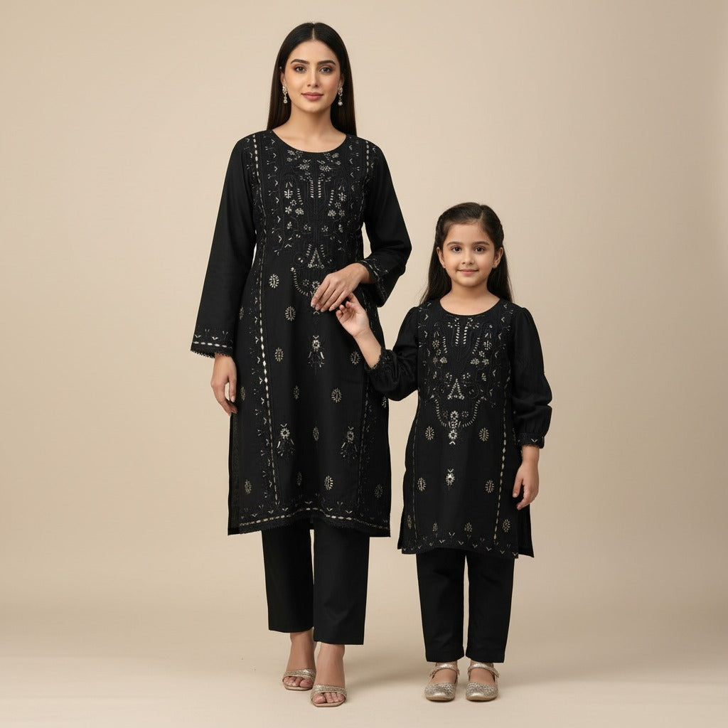Mom & Daughter Pure Duo-2PC-Stitched