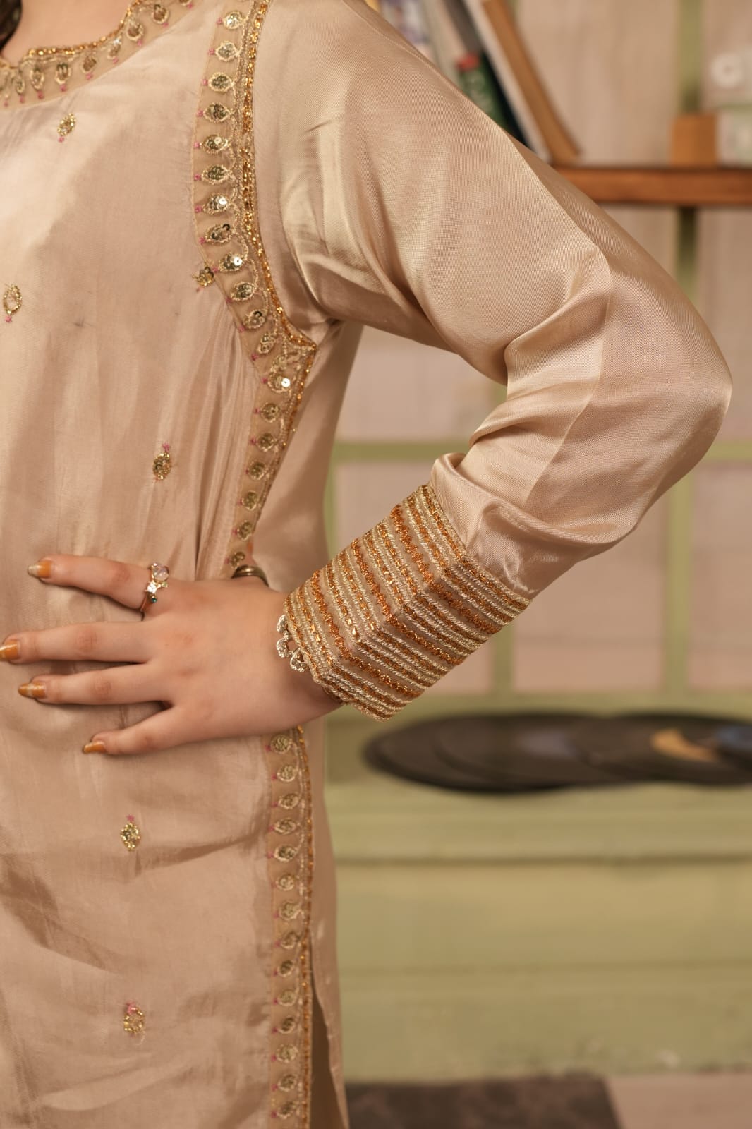 ✨ Festivs  Embroidered 3 Piece Suit ✨