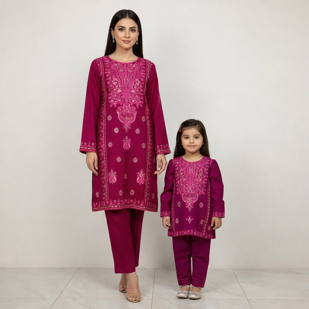 Mom & Daughter Pure Duo-2PC-Stitched