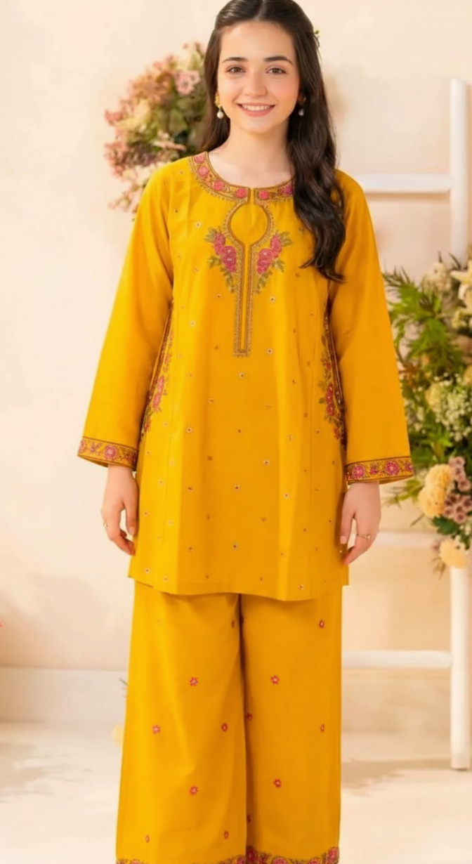 Radiant Yellow Princess Suit Stitched