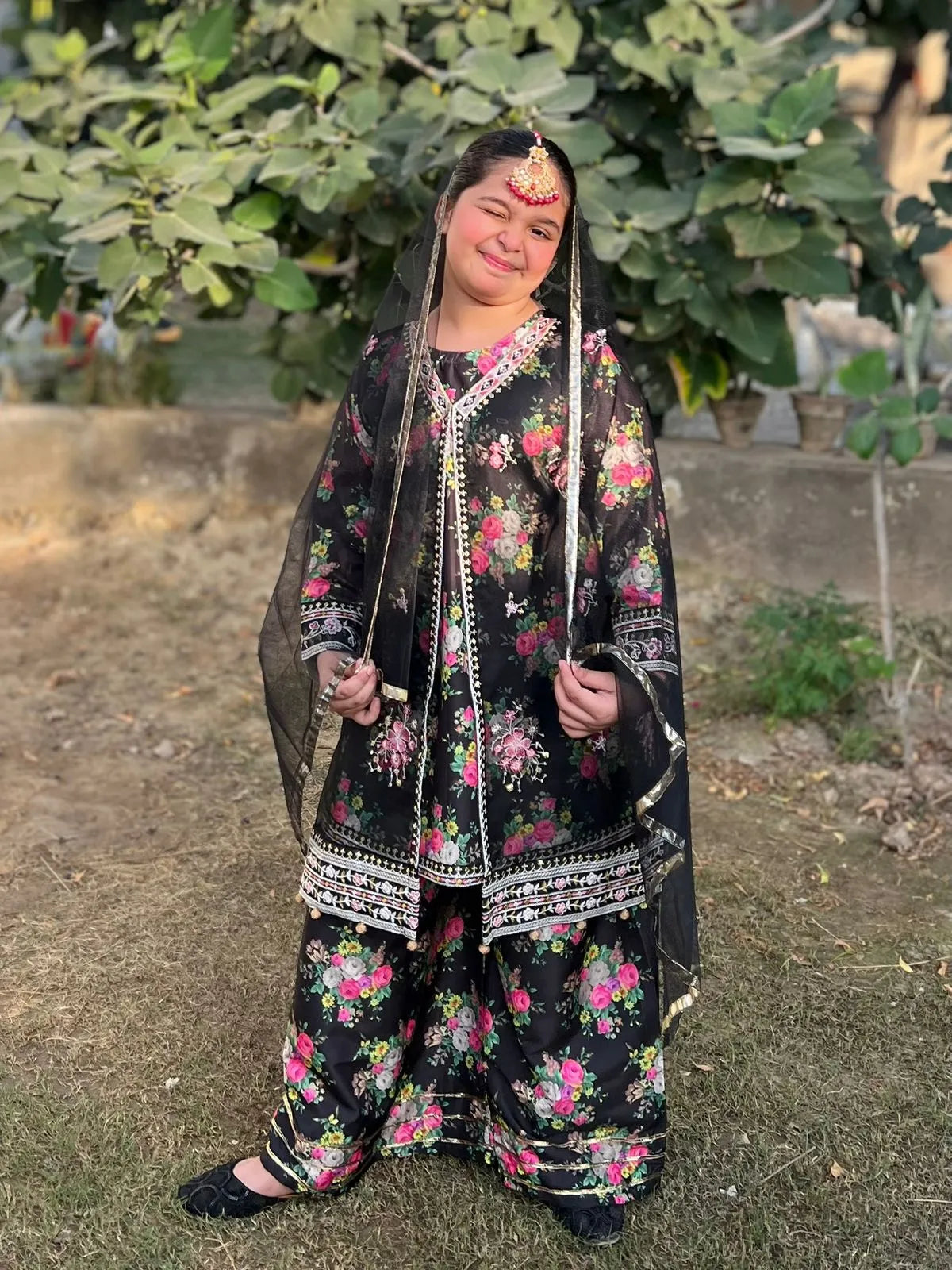 IZM-2PC-STICHED-SILK-FANCY-DRESS