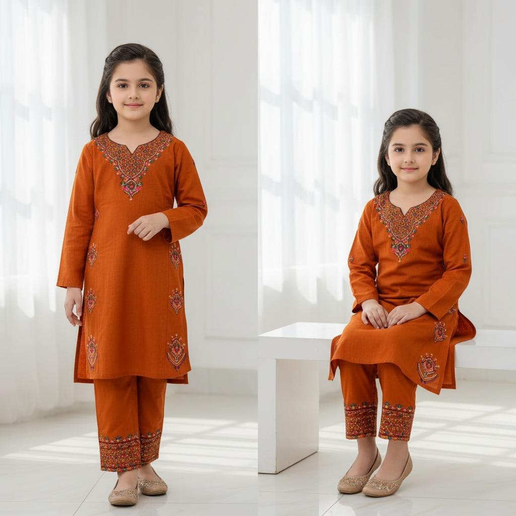 IZM-2PC-STICHED-KHADAR-DRESS