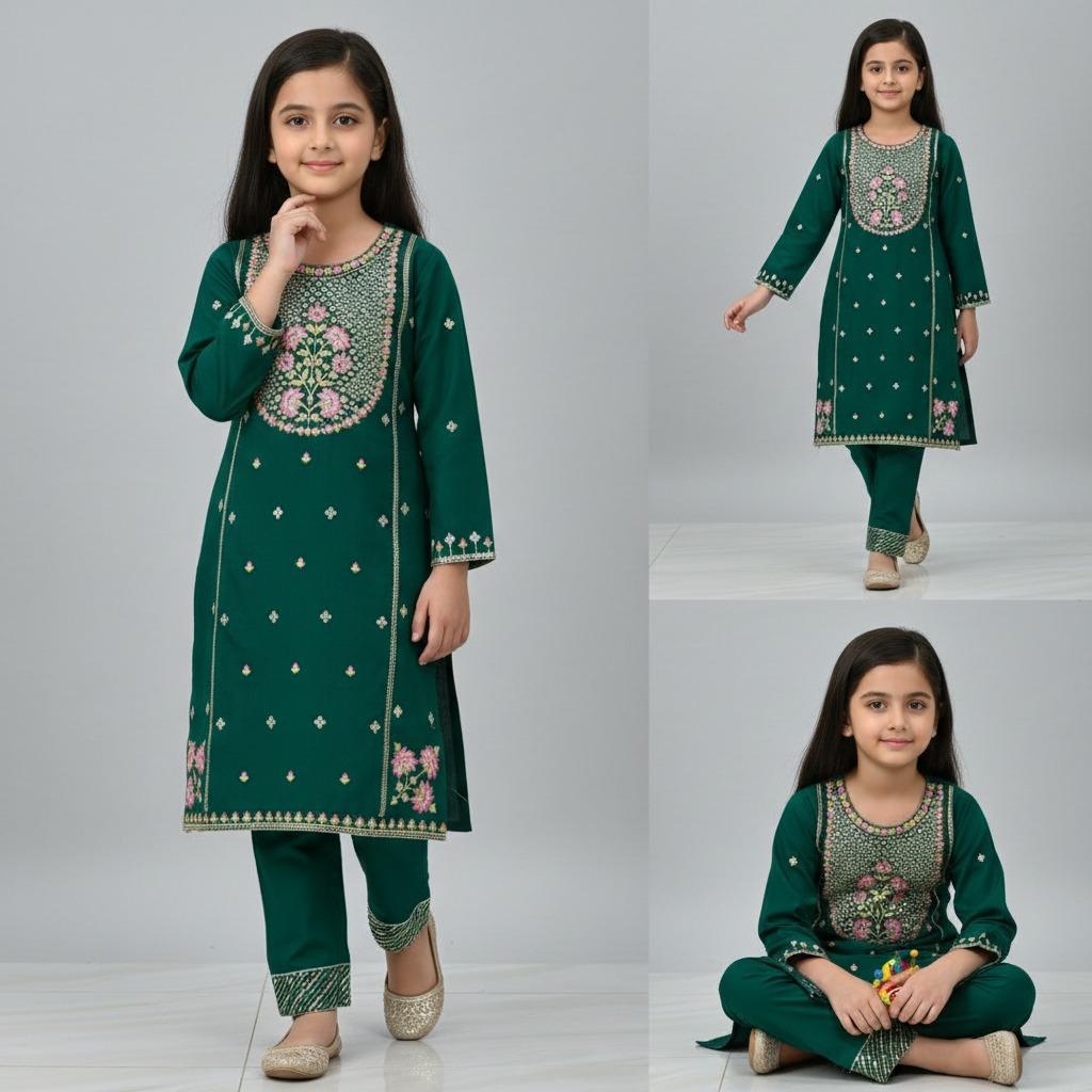 IZM-2PC-STICHED-KHADAR-DRESS