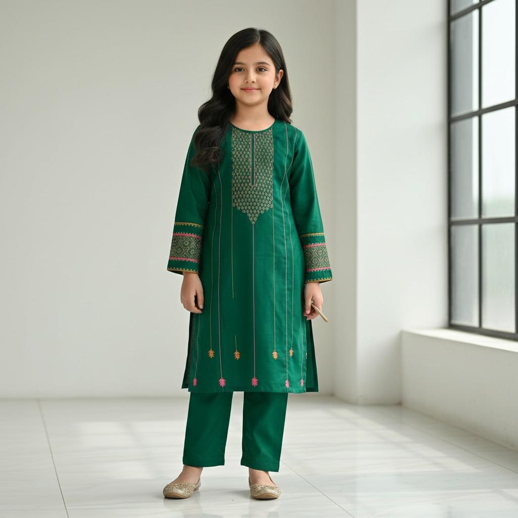 IZM-2PC-STICHED-KHADAR-DRESS